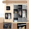 Clanmacy šatní skříň DIY koupelna police police pro Náhled obrázku produktu 3