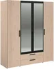 Armoire - panneau de particules -Reproduction chêne et noir Voir les images du produit 2