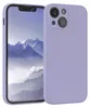 A purple phone case is shown next to a phone displaying a mountain landscape. Produktbild-Vorschau