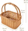 Creative Home Proutěný koš s držadlem | koš na 6 lahví | 33 Náhled obrázku produktu 3