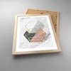 Gerahmtes Poster - Rahmen in heller Eiche - Zahlen Weiß Produktbild-Vorschau 3