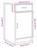 vidaXL Sideboard avec tiroirs blanc 40 x 40,5 x 75 cm Bois Voir les images du produit 7
