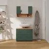 Set mobili bagno Vicco Irma Quercia verde/oro 2 parti, base Anteprima dell’immagine prodotto 4