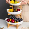 Obstständer 3-stöckig aus Bambus, Mehrstöckiger Obstkübel Produktbild-Vorschau 6