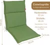 Herlag Niedriglehner Gartenstuhlauflage Bea 100x50x4,5cm Produktbild-Vorschau 3