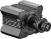 A black Moza Racing R9 V3 direct drive wheel base with a black quick release hub is shown from a three-quarter angle against a white background. Produktbild-Vorschau