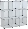 Regalsystem Würfelregal Steckregal 9 Fächer Stufenregal DIY Produktbild-Vorschau 1