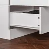 180 cm hoch Weißer Kleiderschrank,4 Türen mit Produktbild-Vorschau 3