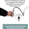 A hand holding a white pull-out kitchen faucet spray head, with a diagram showing a weight mechanism. Náhľad obrázku produktu