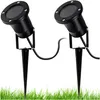 2× LED Gartenstrahler GU10 IP65 mit Erdspieß, Gartenleuchte Produktbild-Vorschau 2