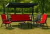 Auflagen für Hollywoodschaukel 170x50 + 170x50 cm Rot Produktbild-Vorschau 4