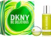 A gift set of DKNY Be Delicious fragrance products, including a fragrance spray and a body mist, displayed with their packaging. Náhľad obrázku produktu