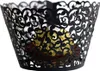 50pcs Laser Cut Lace Design Cupcake Wrappers, Buntes Papier Produktbild-Vorschau 1