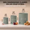 KOOK TIME 3 Boîtes à Légumes Pommes de Terre Oignons Ail, Voir les images du produit 8