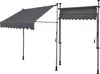 2 Stück Klemmmarkise 250x130cm GRAU Balkonmarkise Produktbild-Vorschau 4