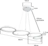 ZMH luce a sospensione bianca 4 fiamme tavolo da pranzo LED Anteprima dell’immagine prodotto 4