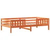 vidaXL Massivholzbett mit Dach Wachsbraun 90x200 cm Kiefer Produktbild-Vorschau 5