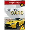 A yellow sports car is shown in front of a grey and white checkered background, with text indicating 'Dream Cars' and 'MegaTrumpf'. Produktbild-Vorschau