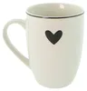 Clayre & Eef Tasse 350 ml Blanc Noir Porcelaine Cœur Voir les images du produit 2