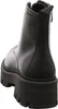 A rear view of a black boot with a thick platform sole. Náhľad obrázku produktu