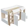 A loft bed with storage and a house-like design, shown against a white background. Voir les images du produit