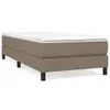 vidaXL Boxspringbettgestell Taupe 90x190 cm Stoff Produktbild-Vorschau 1
