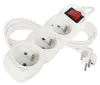 Prodlužovací kabel 2 m / 3 zásuvky / s vypínačem / bílý / PVC / 1 mm2 Náhľad obrázku produktu