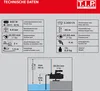 Technical data and a diagram of a water pump. Anteprima dell’immagine prodotto