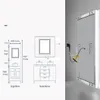 Diagrams illustrating mirror placement and installation details for bathrooms. Anteprima dell’immagine prodotto