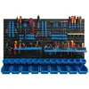 A wall-mounted tool organizer with various tools and storage bins. Produktbild-Vorschau
