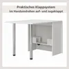 Tisch klappbar, ausklappbar , weiß, Klapptisch, Bürotisch, Produktbild-Vorschau 6