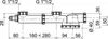 Technical drawing of a plumbing fitting with dimensions. Náhled obrázku produktu