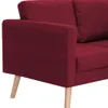 2-tlg. Sofagarnitur Stoff Weinrot Produktbild-Vorschau 10