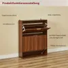 Scarpiera stretta 24 cm effetto noce – Armadietto per Anteprima dell’immagine prodotto 11