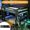 Merax Gaming Etagenbett 140x200 cm, Hochbett mit Produktbild-Vorschau 5