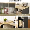 A collage of four images showcasing details of a bar cart or sideboard. Anteprima dell’immagine prodotto