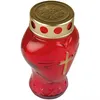 Grablicht aus Glas in Herzform Rot 3er-Pack Grabkerze 45h Produktbild-Vorschau 4
