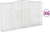 vidaXL Gabionen mit Hochbogen 6 Stk. 400x50x220/240cm Produktbild-Vorschau 1