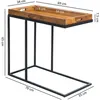 Beistelltisch Massivholz mit Metallgestell B/H/T ca. Produktbild-Vorschau 4