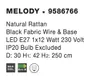 Nova Luce Pendelleuchte MELODY, Rattan, Austauschbares Produktbild-Vorschau 10