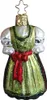 INGE-GLAS Weihnachts-Anhänger grünes Dirndl | IG-1-045-12 Produktbild-Vorschau 1