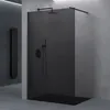 A modern bathroom with a black walk-in shower enclosure. Anteprima dell’immagine prodotto