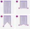 vidaXL Fadenvorhänge 2 Stk. Lila 100x250 cm Produktbild-Vorschau 6
