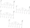 set de 4 porte-manteaux en métal pour montage au-dessus de Voir les images du produit 1