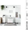 vidaXL Badschrank Weiß 30x30x190 cm Holzwerkstoff -  Produktbild-Vorschau 1
