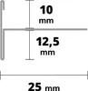 SP21 schodová lišta T ACARA, STEP, nerez lesk V2A, 10+12,5 Náhled obrázku produktu 3