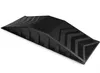 A black plastic ramp with chevron patterns on a white background. Voir les images du produit