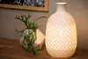 Tischlampe Porzellan D: 15,4 cm 26,3 cm hoch Weiß E14 rund Produktbild-Vorschau 2