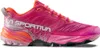 Trailrunning-Schuh "Akasha II Woman" von La Sportiva in Pink- und Lilatönen; mit atmungsaktivem Obermaterial und rutschfester Sohle. Voir les images du produit
