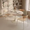 Tavolo da pranzo rotondo per 4 persone D100 cm beige - Anteprima dell’immagine prodotto 1
